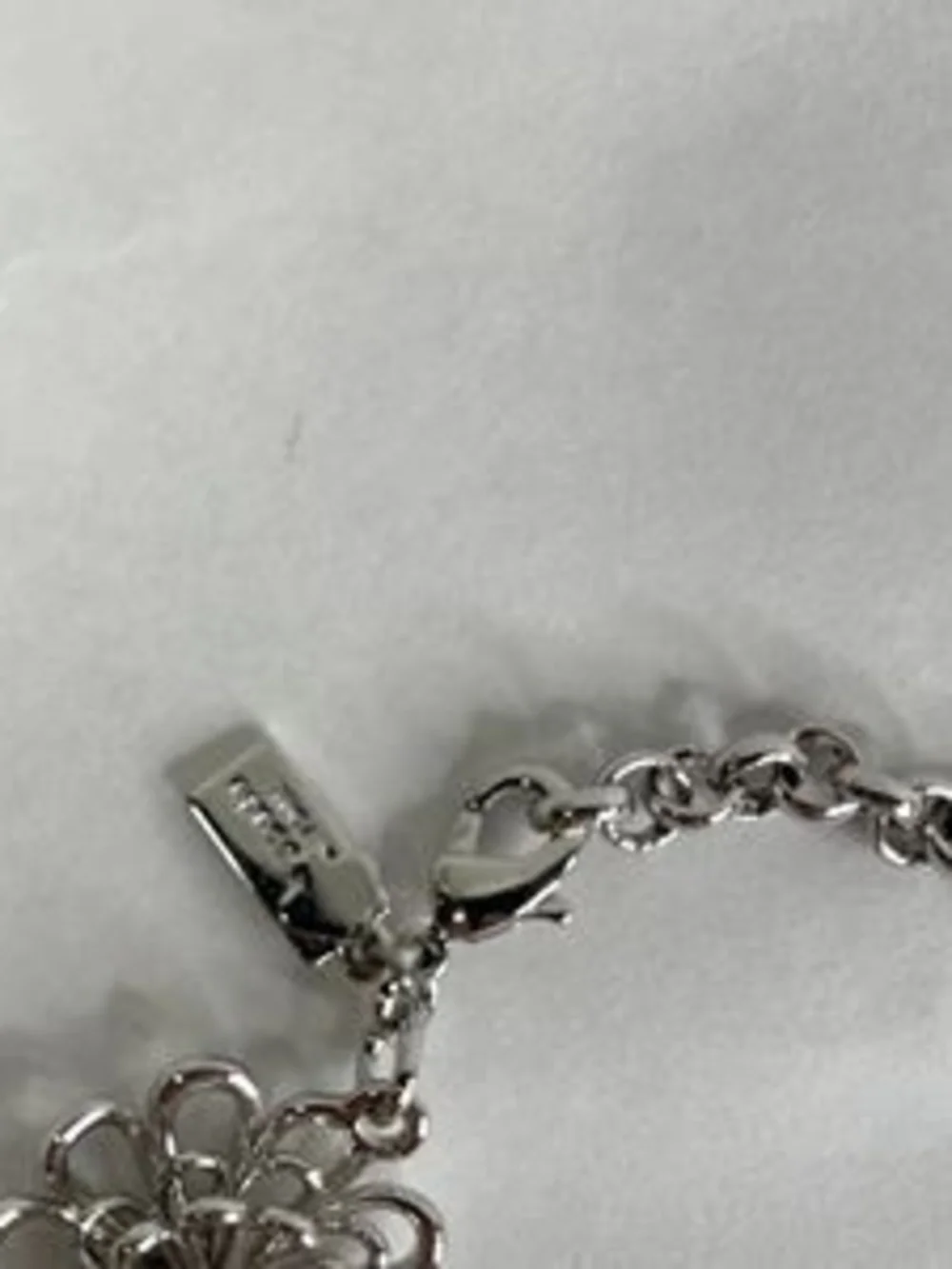 Kate Spade Silver Tone Flower Statement Necklace
